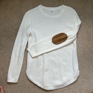 August Mist Weaved Elbow Patch Sweater. Size S.
